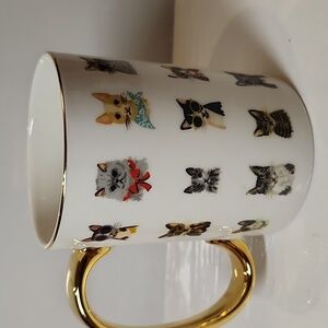 Rifle paper co .whimsical cool cat handle mug